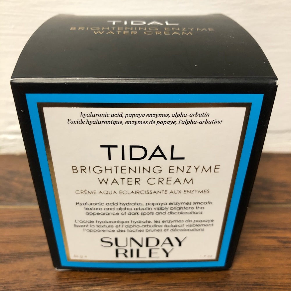 New Sunday Riley brightening water cream